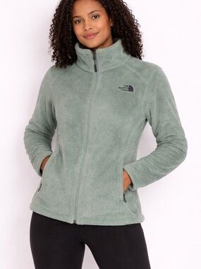 The North Face Women's Sage Green Teddy Fleece Jacket